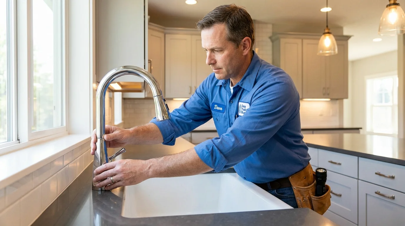 Kitchen faucet installation by Johns Plumbing LLC in Palm Bay