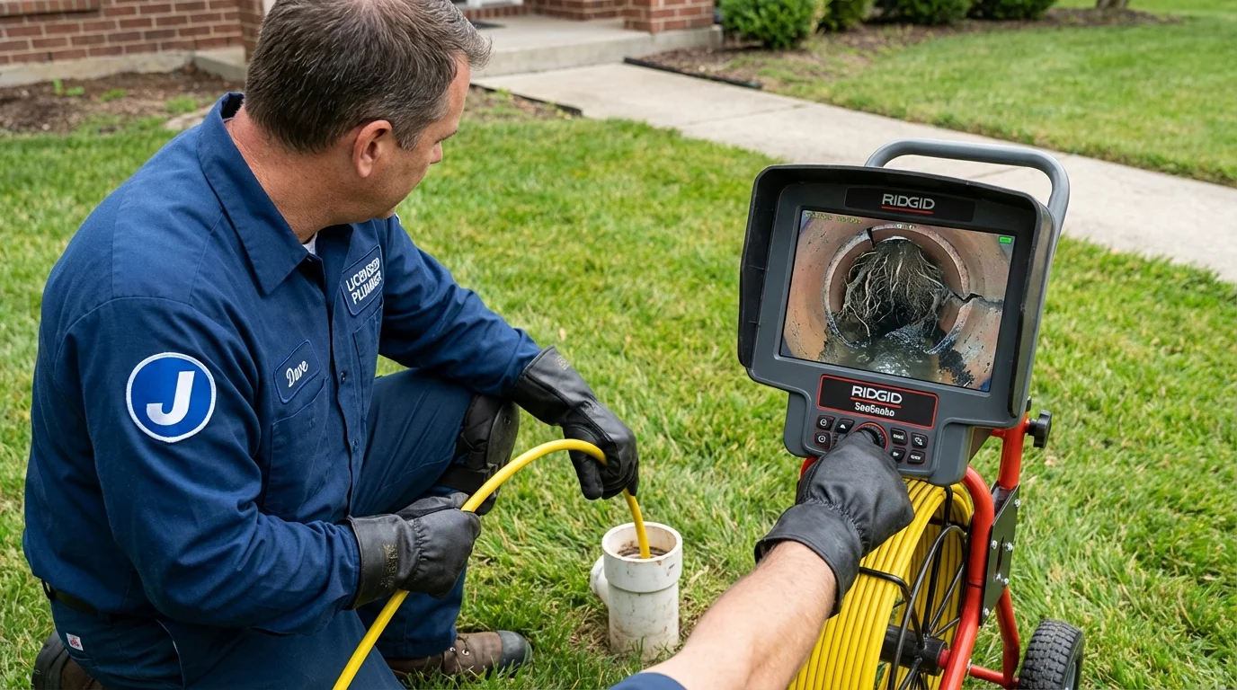 Sewer camera inspection being performed by Johns Plumbing LLC in Palm Bay