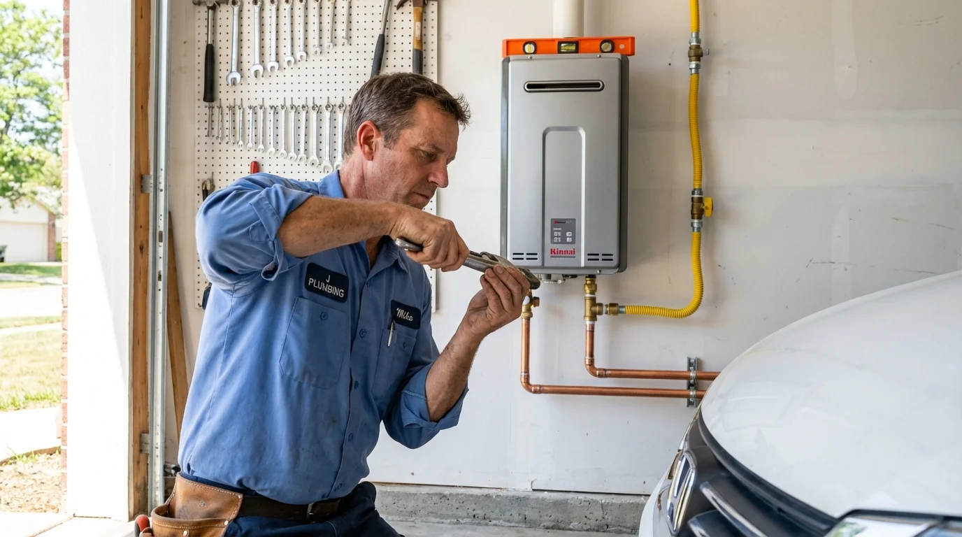 Tankless water heater installation by a Johns Plumbing LLC plumber in Palm Bay